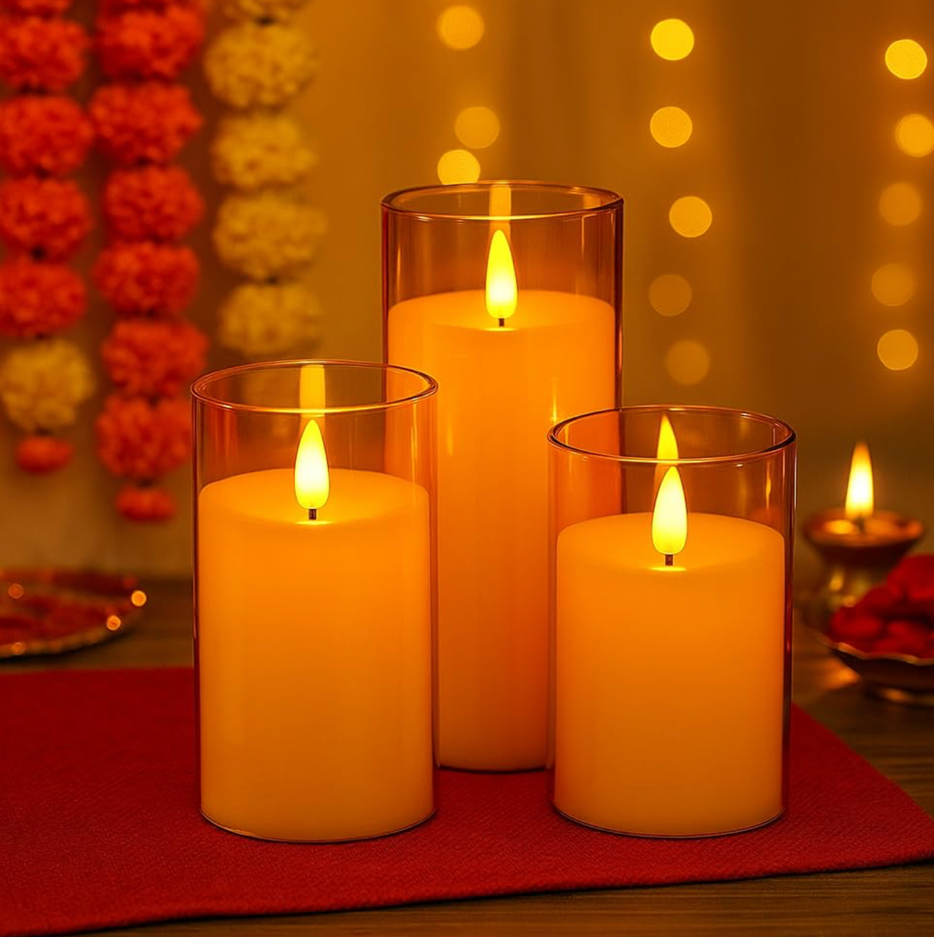 Flickering LED candles